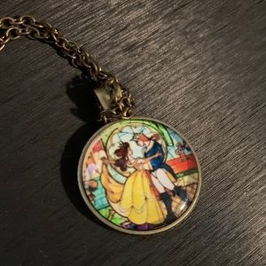 Disney necklace beauty and the beast